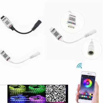 Мини-контроллер RGB Bluetooth DC 5V 12V 24V Музыкальный светодиодный контроллер Bluetooth, контроллер полосы света для светодиодной ленты RGB