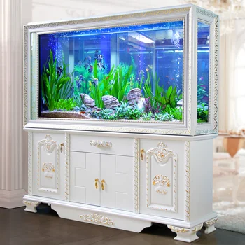 Европейский креативный большой и средний аквариум golden dragon fish tank screen ecological 80 гостиная резервуар для морской воды 1,2 метра
