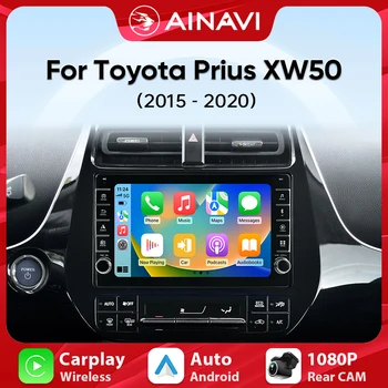 Ainavi Android 12 Автомагнитола Для Toyota Prius XW50 2015-2020 DSP Carplay Мультимедиа Serero Авто Плеер GPS Навигация Без 2Din DVD