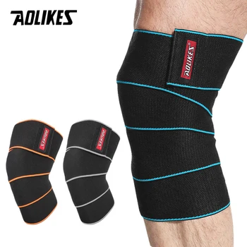 AOLIKES 1 шт. Эластичный бинт, компрессионные подтяжки для поддержки колена, наколенники, тренажеры для приседаний, защита суставов, поддержка