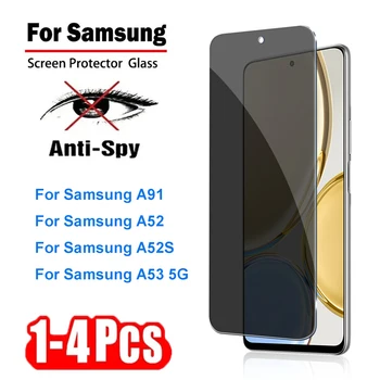 1-4 шт. Антишпионское Защитное Закаленное Стекло для Samsung Galaxy A91 A52S Защита экрана Конфиденциальности для Samsung A52 A53 5G Пленочное Стекло