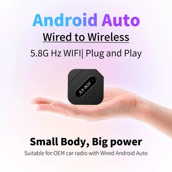 Мини-Android Автоматический Беспроводной Адаптер AI Box Car OEM Проводной Android Auto К Беспроводному USB-Ключу для SamSung XiaoMi Android 11 Телефон