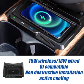 Фиксированная пластина беспроводного быстрого зарядного устройства для телефона USB-подставка для лотка для зарядки Подходит для автомобиля Honda CRV 2017-2019