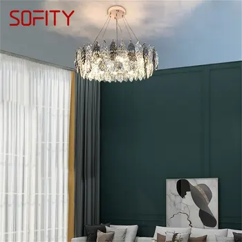 Подвесной светильник SOFITY в постмодернистском стиле, роскошная хрустальная лампа, светодиодный светильник, декоративный для домашней столовой