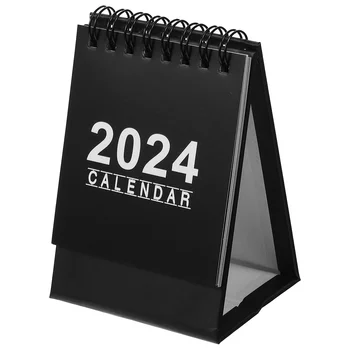 Настольный офисный календарь на 2024 год, тайм-менеджмент, Портативный ежедневник с расписанием на день С 2023 по декабрь 2024 года С двухпроводной привязкой