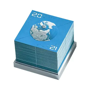 3D Календарь Блокнот 3D Художественный Календарь на 2024 год Бумажное Искусство Украшения для дома Стикеры Глобус Календарь Орнамент Креативный