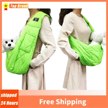 Переносная сумка для собак и кошек, зимние теплые сумки для переноски домашних собак, дорожные нагрудные сумки, сумка-слинг, комфортная сумка для щенков на одно плечо