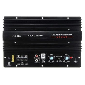 12 В 1000 Вт Автомобильный Аудио Усилитель высокой мощности Плата усилителя Мощный Сабвуфер Bass Amp PA-80D