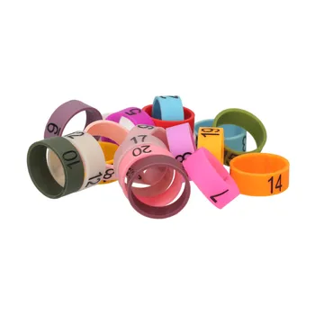 20 ШТ цветных идентификационных колец для микрофона с номерами от 1 до 20 многоцветных мягких силиконовых колец (случайный цвет)