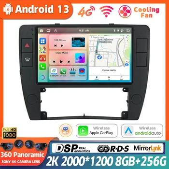 Android 13 Радио Автомобильный Мультимедийный Авторадио Для Volkswagen Passat B5 2000-2005 CarPlay 360 Камера 4G WIFI GPS RDS Головное Устройство Авто