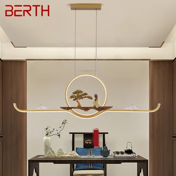 СПАЛЬНОЕ МЕСТО, современная светодиодная 3-цветная люстра, потолочный светильник, китайский креативный дзен-чайный домик, Подвесной светильник для кабинета, столовой