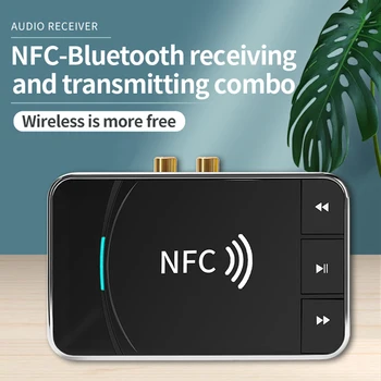 Обновите аудиоприемник 2в1 T39, совместимый с NFC Bluetooth, и беспроводной адаптер для передачи звука высокой четкости HIFI