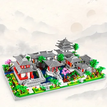 Сучжоу Сад головоломка микрочастица тип сборки строительного блока строительный блок в этническом стиле игрушка