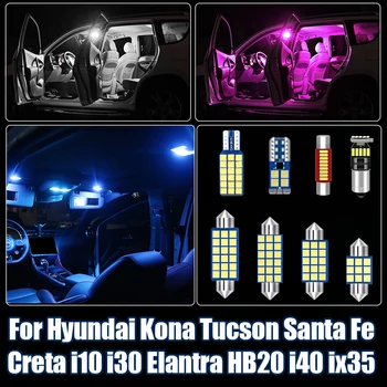 Для Hyundai Kona Tucson JM TL NX4 Santa Fe CM DM TM Creta Elantra HD MD N HB20 i10 i30 i40 ix35 Автомобильные Светодиодные Лампы Аксессуары