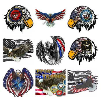 Виниловые наклейки на автомобиль с изображением американского флага, крыльев белоголового орлана, патриотических автомобильных наклеек США, автомобилей, мотоциклов, аниме, автомобильных аксессуаров