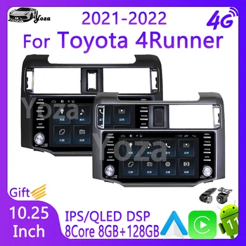 Yoza Carplay Автомагнитола Для Toyota 4Runner 2021-2022 Android12 Мультимедийный Плеер с Сенсорным Экраном GPS Навигация Стерео 4G 5G WIFI