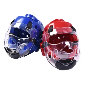Защитная маска для головы для тхэквондо, шлем для ММА, Каратэ, Бокс, Защитная маска для лица, маска для шлема, Съемная прозрачная защитная маска для Кикбоксинга
