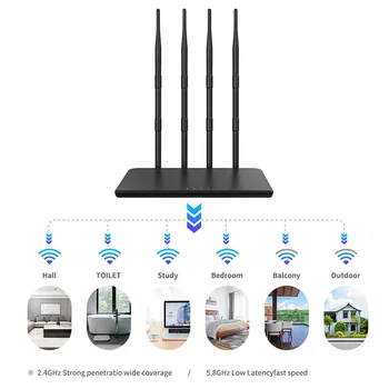 2,4 G 5,8 G Внутренняя wifi антенна с высоким коэффициентом усиления 9dBi, 4g резиновая антенна wifi сигнала