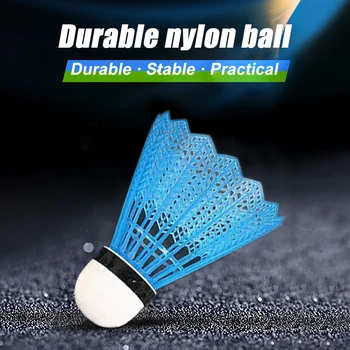 Красочные мячи для бадминтона, 1 шт., эластичный пластик, устойчивый к игре, Ветрозащитный, Разные цвета, пластиковые Резиновые мячи для тренировок для начинающих