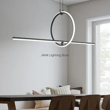 Постмодернистская светодиодная лента, минималистичный подвесной светильник с геометрическим рисунком, подвесные светильники для гостиной, столовой, домашнего декора, внутреннего освещения.