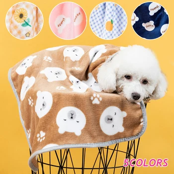 Одеяло для домашних животных Принадлежности для домашних собак Теплый коврик, одеяло для собак, плюшевые одеяла для кошек, одеяло для сна домашних животных, мягкое дышащее зимнее одеяло, милое