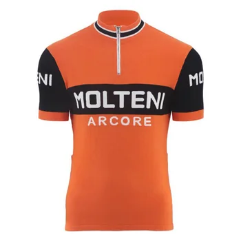 Шерстяная майка Molteni Team с коротким рукавом для велоспорта, велосипедный топ в стиле ретро, классическая дорожная одежда Village MTB