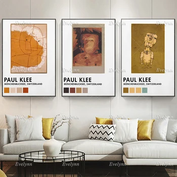 Выставка Цветной серии Paul Klee, Печатный плакат, современное искусство середины века, Абстрактное искусство, декор для дома, гостиной, холст, Картина, Подарок