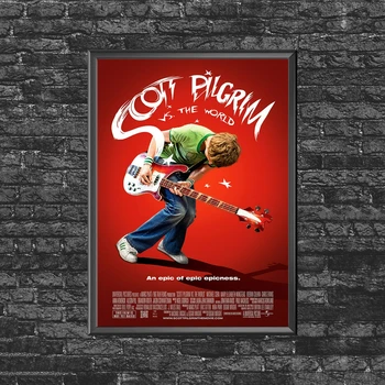 Скотт Пилигрим против мир комедийного кино, плакат на холсте, настенная живопись, украшение дома (без рамки)