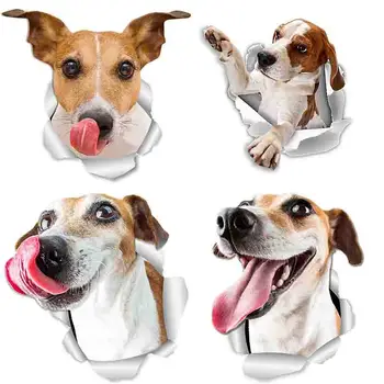 Three Ratels 1078 3D Наклейки на стены с забавной улыбающейся собакой, наклейки для собак, наклейки на стены, Холодильник, автомобили, Туалет, багаж, ноутбук для скейтборда