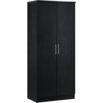 Импортный 2-дверный шкаф с регулируемыми / съемными полками и подвесной штангой Шкаф для одежды Шкаф / Гардероб для дома