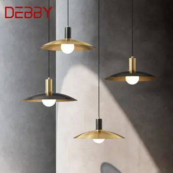 Современные латунные подвесные светильники DEBBY, светодиодная медная люстра, классический креативный декор для современной домашней столовой и кабинета