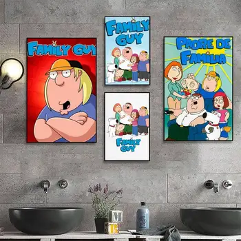 Плакат Babaite F-Family G-Guy, плакат небольшого размера, наклейка из крафт-бумаги в стиле ретро, наклейки на стену в комнате для бара, кафе, сделай сам
