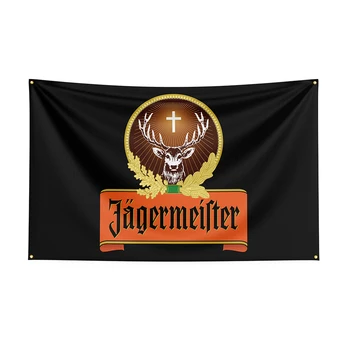 Флаг Ягерса 3x5 футов, баннер с алкогольным принтом из полиэстера для декора, баннер с украшением флага, баннер с флагом