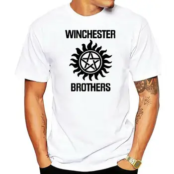 Лето 2022, Новая Мужская футболка с принтом winchester brothers, Повседневная высококачественная Хлопковая Мужская футболка-реглан + шорты