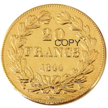 Франция 20 Франция 1844A Позолоченная копия декоративной монеты