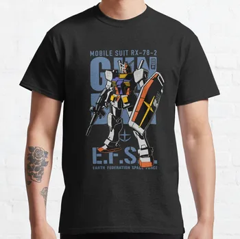 199 RX78 Gundam mobile suit векторный дизайн аниме футболка для мужчин zaku 100% Хлопок Футболка С Круглым вырезом Одежда с коротким рукавом С принтом