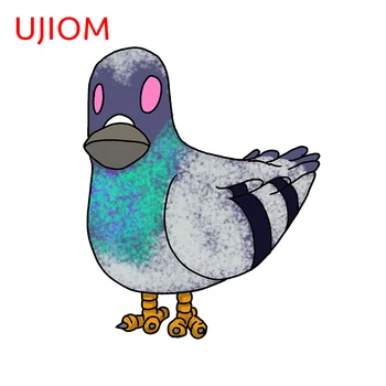 Наклейка UJIOM Bean Town с голубем, наклейка на стену, Мультяшные животные, Украшение комнаты, Обои, Домашний декор, Виниловые настенные рисунки, Водонепроницаемая наклейка