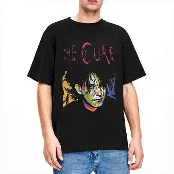 Аксессуары для музыкальной группы The Cure Рубашка для мужчин и женщин Robert Smith Забавная хлопковая футболка с круглым вырезом и коротким рукавом Ткань большого размера
