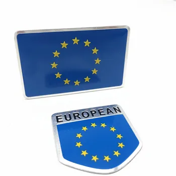 Автомобильный стайлинг, наклейка с флагом Европейского Союза, Эмблема, значок для Renault BMW VW Audi Citroen Skoda Opel Honda Kia Ford Benz