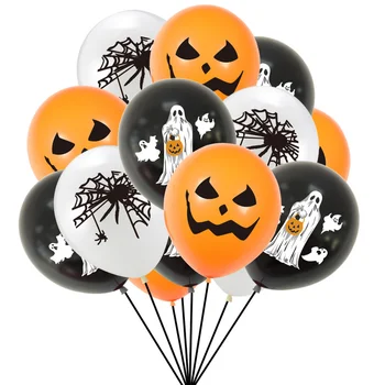 Воздушные шары-призраки из тыквы на Хэллоуин, украшения для Хэллоуина, Латексные шары с пауками, надувные игрушки, шары-летучие мыши, принадлежности для вечеринки на Хэллоуин