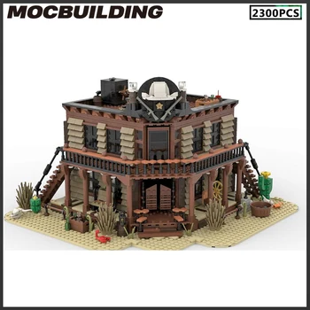 Строительные блоки MOC Western Saloon Модульная модель DIY Bricks Архитектура Игрушки для творческой сборки Рождественский подарок Подарки на День рождения