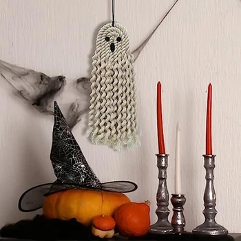 3ШТ Страшных украшений на Хэллоуин, Подвешенный Призрак, подвешенный скелет, подвеска в виде ветрового носка для вечеринки в саду во внутреннем дворике.