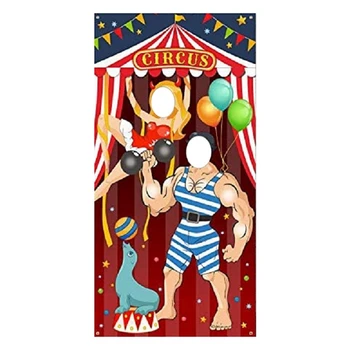 1 шт Принадлежности для вечеринок Карнавал Цирк Украшение Вечеринки Карнавал Фото Дверь Баннер Фон Реквизит