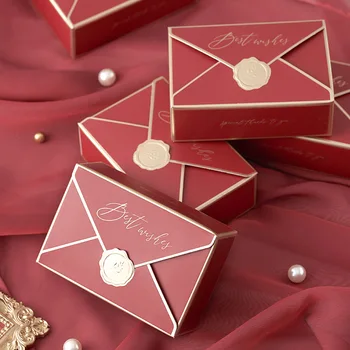 Простая креативная подарочная коробка Упаковка в форме конверта Свадебный подарок Коробка конфет Сувениры Вечеринка по случаю Дня рождения Рождественские украшения
