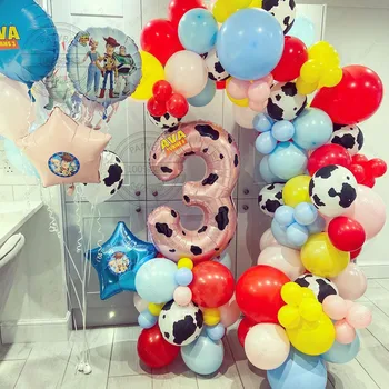 1 комплект многоцветных воздушных шаров, арка-гирлянда, тема Disney Story Базз Лайтер, украшения для детского дня рождения, принадлежности Air Globos, игрушки