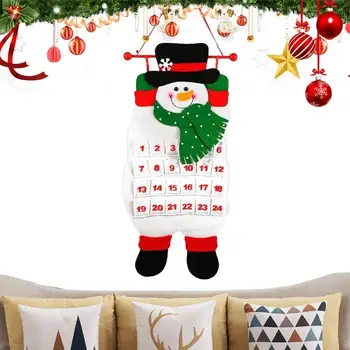 Праздничные Рождественские украшения 2023 года для дома, подвесной войлочный Адвент-календарь, Подвески с календарем обратного отсчета Рождества, Рождественский декор