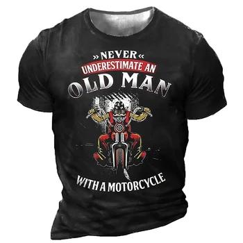 Летняя футболка с мотоциклетным принтом, мужская мотоциклетная велосипедная уличная одежда в стиле ретро с коротким рукавом, дышащий и удобный топ