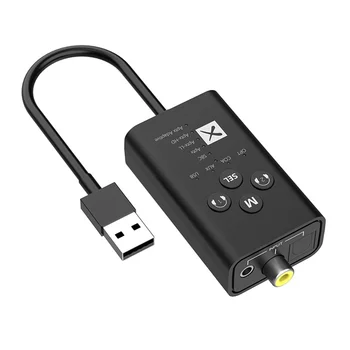 24-Битный Аудиопередатчик Bluetooth 5.2 LL HD Адаптивный USB 3,5 мм AUX Оптоволоконный Коаксиальный Беспроводной Адаптер