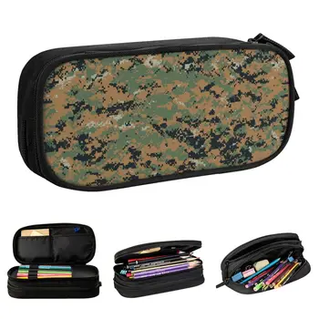 Камуфляжный пенал Marpat Woodland, армейский камуфляж, пеналы для карандашей, коробка для ручек, студенческая сумка большой емкости, школьный подарок, канцелярские принадлежности