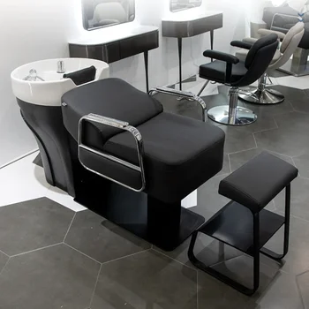 Роскошные Профессиональные стулья для мытья шампунем, изголовье кровати для стилиста, стулья для спа-шампуня, Минималистичная мебель для стрижек Cabeceiras WZ50SC